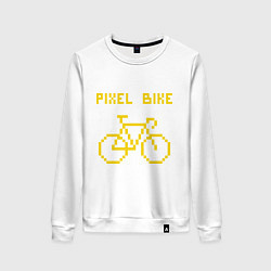 Свитшот хлопковый женский Pixel Bike one color, цвет: белый