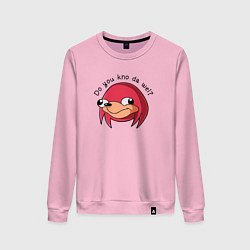 Свитшот хлопковый женский Do You Kno da wei?, цвет: светло-розовый