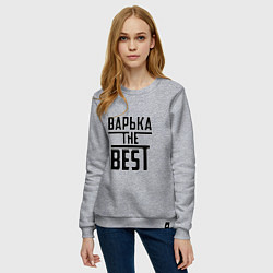 Свитшот хлопковый женский Варька the best, цвет: меланж — фото 2