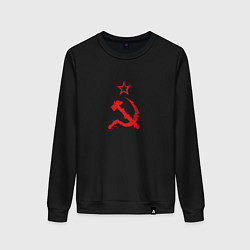 Свитшот хлопковый женский Atomic Heart: СССР, цвет: черный