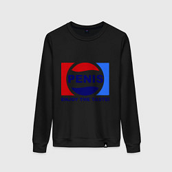 Свитшот хлопковый женский Penis. Enjoy the taste, цвет: черный