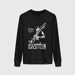 Свитшот хлопковый женский Led Zeppelin, цвет: черный