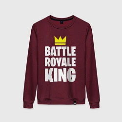 Свитшот хлопковый женский Battle Royale King, цвет: меланж-бордовый