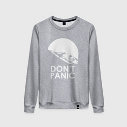 Свитшот хлопковый женский Elon: Don't Panic, цвет: меланж