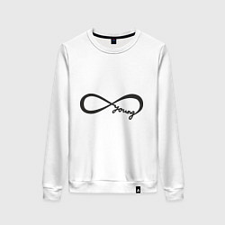 Свитшот хлопковый женский Вечно молодой, цвет: белый