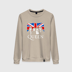Свитшот хлопковый женский Queen UK, цвет: миндальный