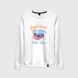 Женский свитшот Good things take time