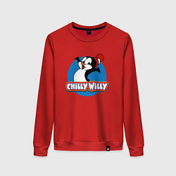Свитшот хлопковый женский Chilly Willy, цвет: красный