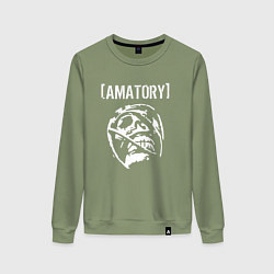 Свитшот хлопковый женский Amatory, цвет: авокадо