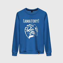 Свитшот хлопковый женский Amatory, цвет: синий