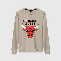 Свитшот хлопковый женский Chicago Bulls, цвет: миндальный