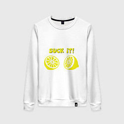Женский свитшот Suck it: lemon