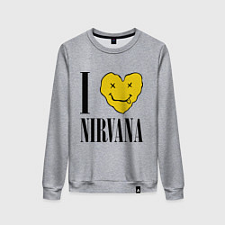 Женский свитшот I love Nirvana