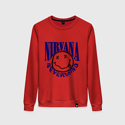 Свитшот хлопковый женский Nevermind Nirvana, цвет: красный