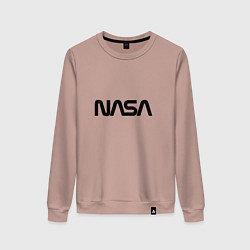 Свитшот хлопковый женский NASA, цвет: пыльно-розовый