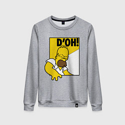 Свитшот хлопковый женский Homer D'OH!, цвет: меланж