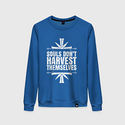 Свитшот хлопковый женский Harvest Themselves, цвет: синий