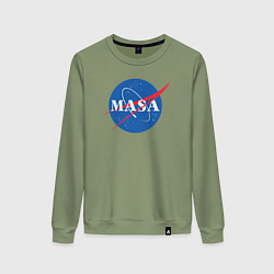 Свитшот хлопковый женский NASA: Masa, цвет: авокадо