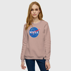 Свитшот хлопковый женский NASA: Masa, цвет: пыльно-розовый — фото 2