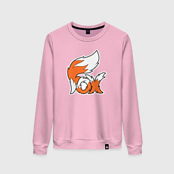 Свитшот хлопковый женский Fox Style, цвет: светло-розовый