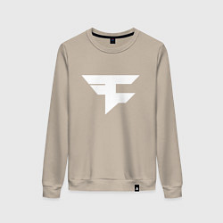 Свитшот хлопковый женский FAZE Symbol, цвет: миндальный