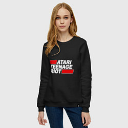 Свитшот хлопковый женский Atari Teenage Riot, цвет: черный — фото 2