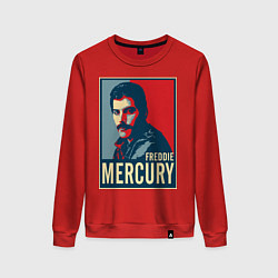 Свитшот хлопковый женский Freddie Mercury, цвет: красный