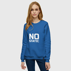 Свитшот хлопковый женский No Static, цвет: синий — фото 2