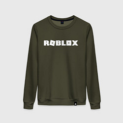 Свитшот хлопковый женский Roblox Logo, цвет: хаки