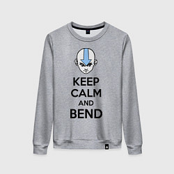 Свитшот хлопковый женский Keep Calm & Bend, цвет: меланж