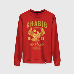 Свитшот хлопковый женский Хабиб Нурмагомедов, цвет: красный