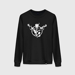 Свитшот хлопковый женский Thunderdome logo, цвет: черный