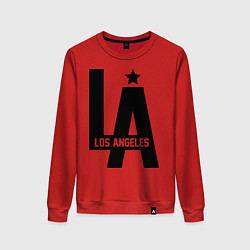 Свитшот хлопковый женский Los Angeles Star, цвет: красный