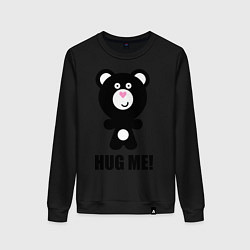 Свитшот хлопковый женский Hug me цвета черный — фото 1