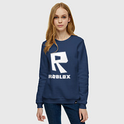Свитшот хлопковый женский ROBLOX, цвет: тёмно-синий — фото 2
