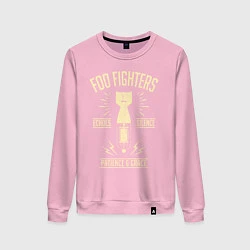 Свитшот хлопковый женский Foo Fighters: Patience & Grace, цвет: светло-розовый