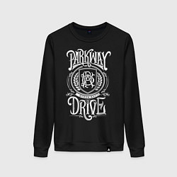 Свитшот хлопковый женский Parkway Drive, цвет: черный