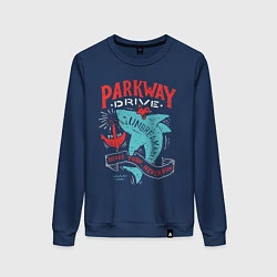 Свитшот хлопковый женский Parkway Drive: Unbreakable, цвет: тёмно-синий