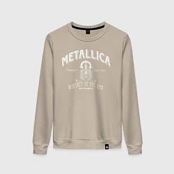 Свитшот хлопковый женский Metallica: Whiskey in the Jar, цвет: миндальный