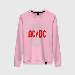 Свитшот хлопковый женский AC/DC: Black Ice, цвет: светло-розовый