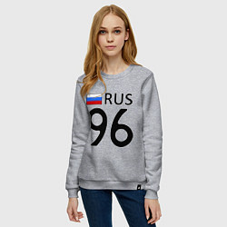 Свитшот хлопковый женский RUS 96, цвет: меланж — фото 2