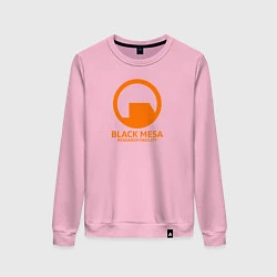 Свитшот хлопковый женский Black Mesa: Research Facility, цвет: светло-розовый