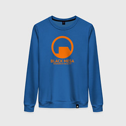 Свитшот хлопковый женский Black Mesa: Research Facility, цвет: синий