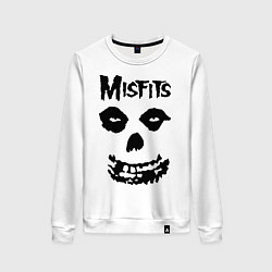 Свитшот хлопковый женский Misfits Face, цвет: белый