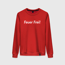 Свитшот хлопковый женский Feuer Frei!, цвет: красный