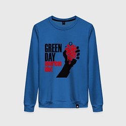 Свитшот хлопковый женский Green Day: American idiot, цвет: синий