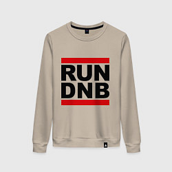 Свитшот хлопковый женский RUN DNB, цвет: миндальный