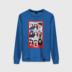 Свитшот хлопковый женский TWICE, цвет: синий