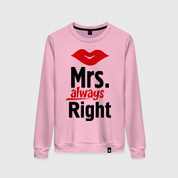 Женский свитшот Mrs. always right