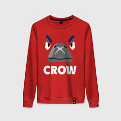 Свитшот хлопковый женский Brawl Stars CROW, цвет: красный